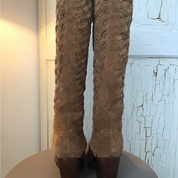 UGG Australia Tall Suede Basketweave Boots - Picture 5 of 9